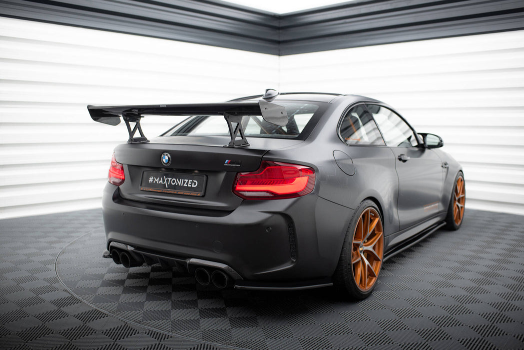 Maxton Design Carbon Spoiler With Internal Brackets Uprights BMW M2 F87 / 2 / 2 M-Pack F22