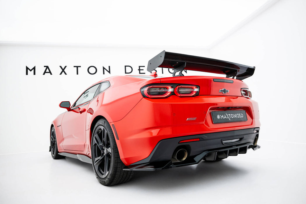 Maxton Design Carbon Spoiler With Internal Brackets Uprights Chevrolet Camaro SS Mk6 Facelift