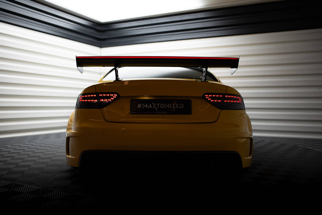Maxton Design Carbon Spoiler With Internal Brackets Uprights + LED Audi A5 Coupe 8T