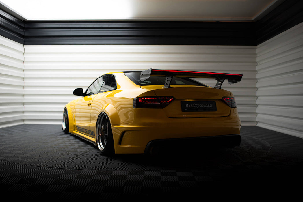 Maxton Design Carbon Spoiler With Internal Brackets Uprights + LED Audi A5 Coupe 8T