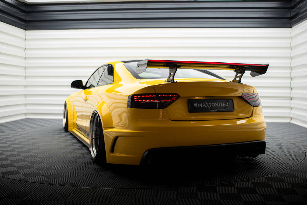 Maxton Design Carbon Spoiler With Internal Brackets Uprights + LED Audi A5 Coupe 8T