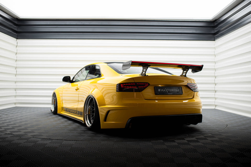 Maxton Design Carbon Spoiler With Internal Brackets Uprights + LED Audi A5 Coupe 8T