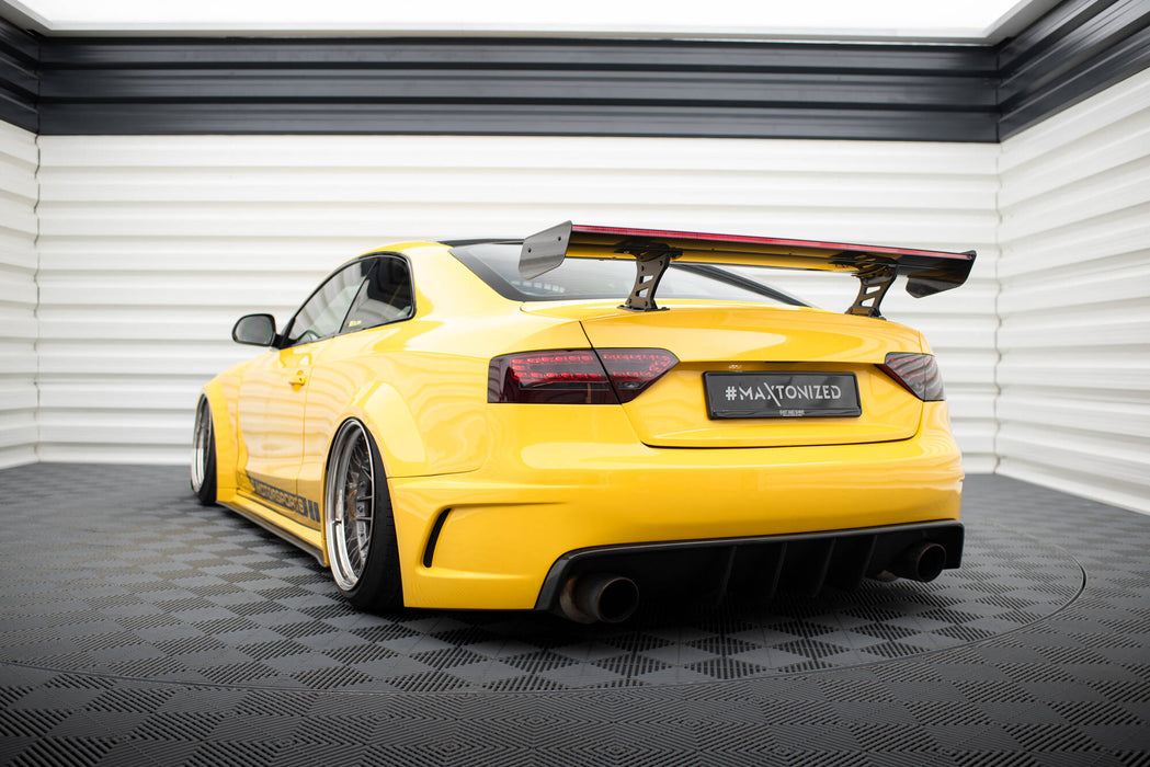 Maxton Design Carbon Spoiler With Internal Brackets Uprights + LED Audi A5 Coupe 8T