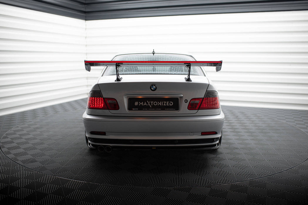 Maxton Design Carbon Spoiler With Internal Brackets Uprights + LED BMW 3 Coupe E46