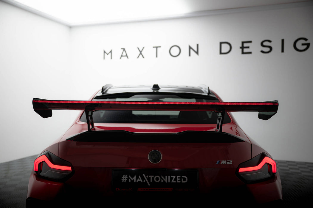 Maxton Design Carbon Spoiler With Internal Brackets Uprights + LED BMW M2 G87