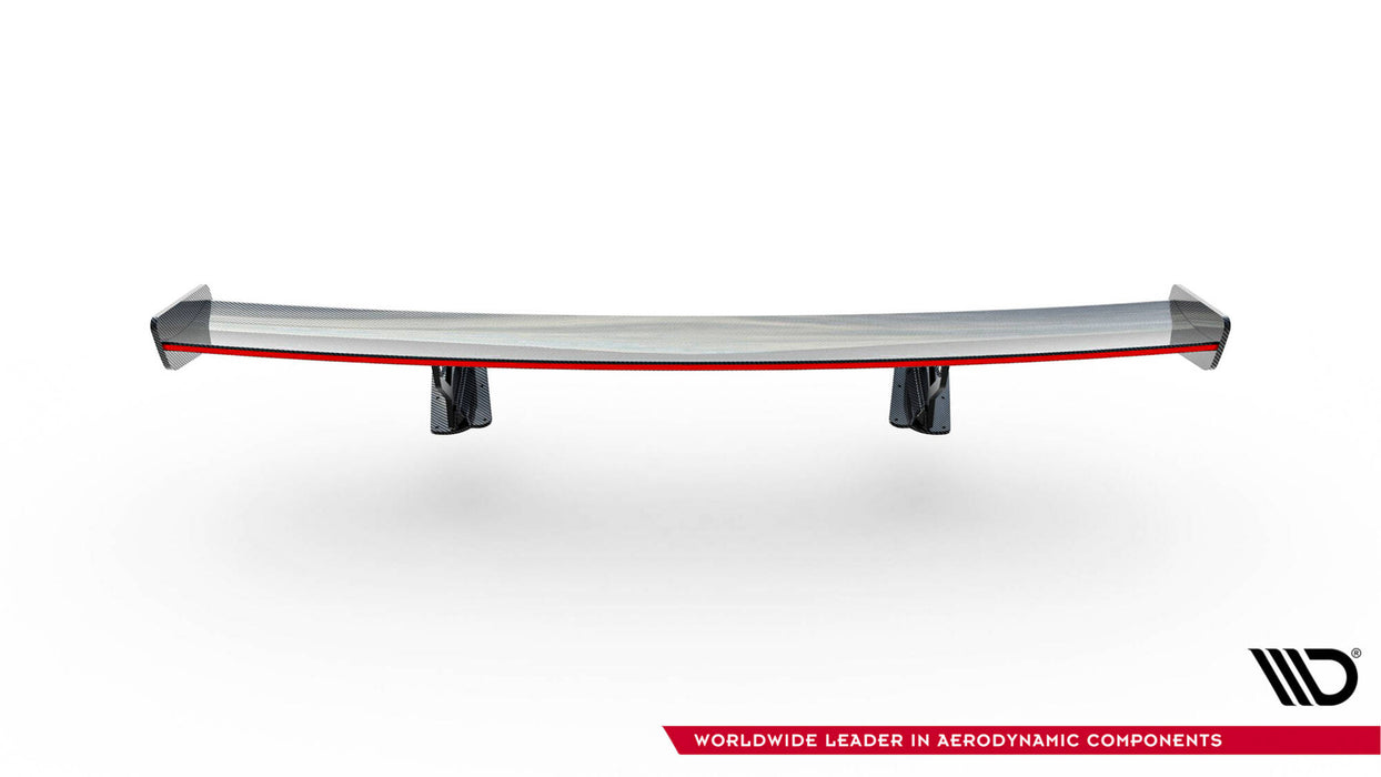 Maxton Design Carbon Spoiler With Internal Brackets Uprights + LED Chevrolet Corvette Stingray / Grand Sport C7