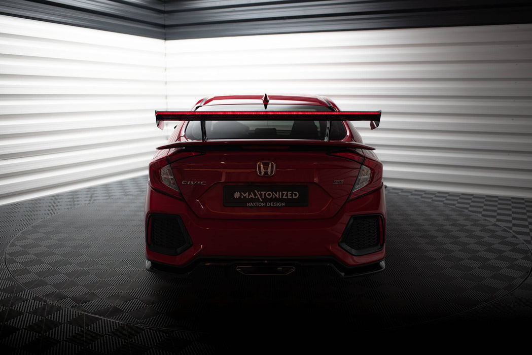 Maxton Design Carbon Spoiler With Internal Brackets Uprights + LED Honda Civic SI Mk10
