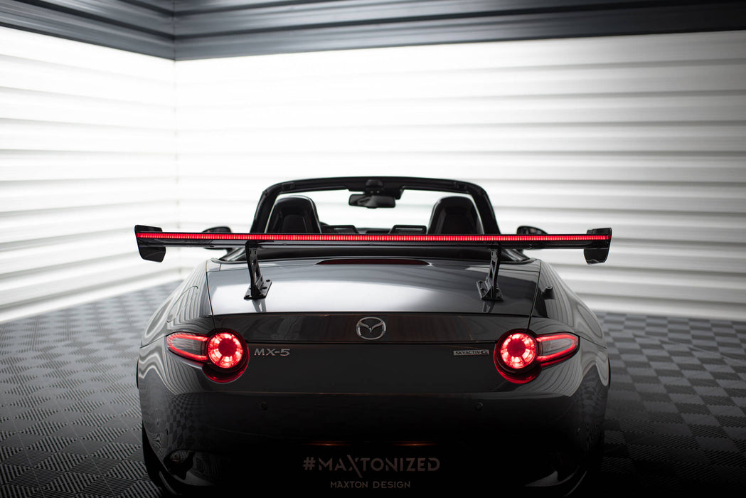 Maxton Design Carbon Spoiler With Internal Brackets Uprights + LED Mazda MX-5 ND (Mk4)