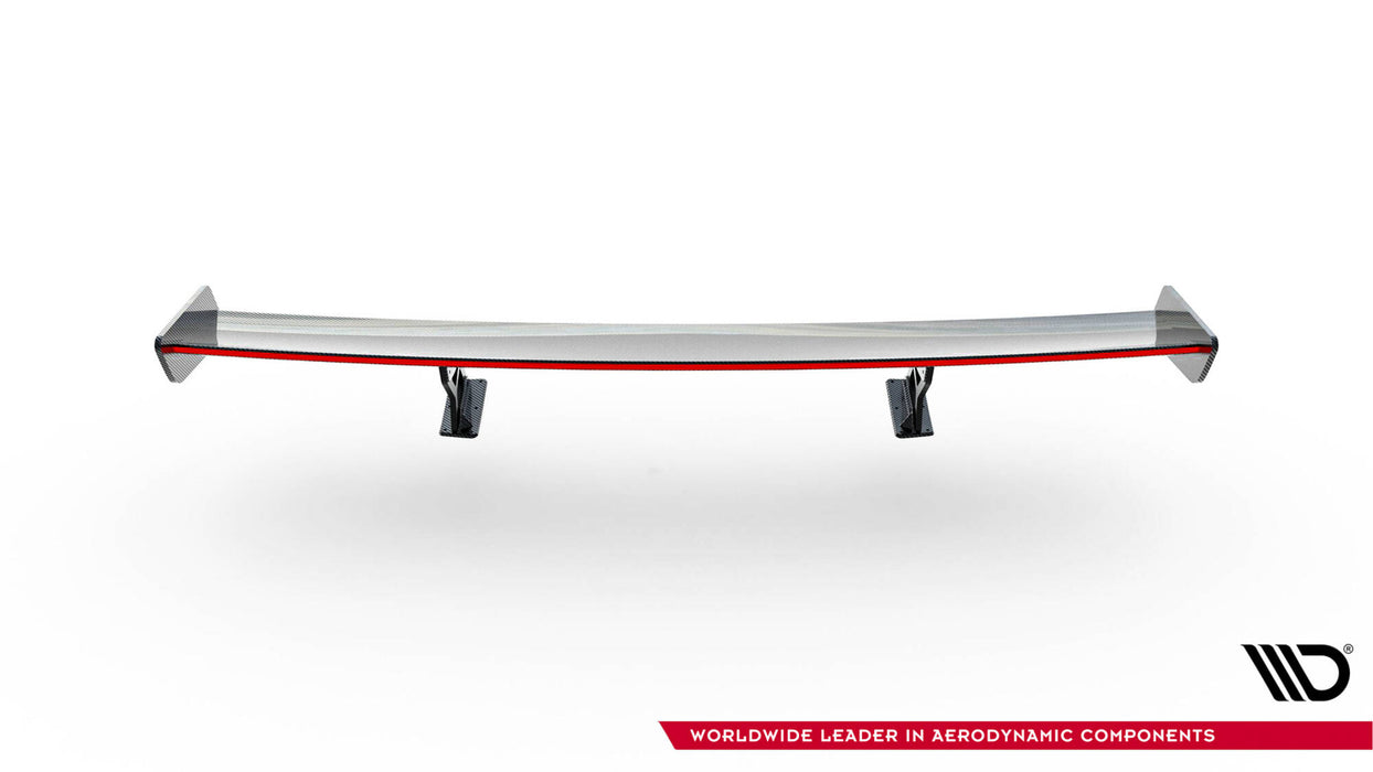 Maxton Design Carbon Spoiler With Internal Brackets Uprights + LED Volkswagen Jetta GLI Mk7