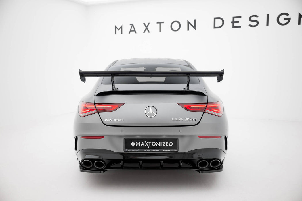 Maxton Design Carbon Spoiler With Internal Brackets Uprights Mercedes-Benz CLA Coupe C118 / C118 Facelift