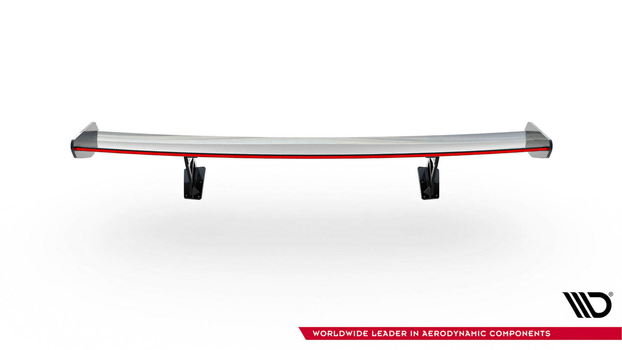 Maxton Design Carbon Spoiler With Internal Brackets Uprights V.1 + LED Porsche 718 Cayman 982c