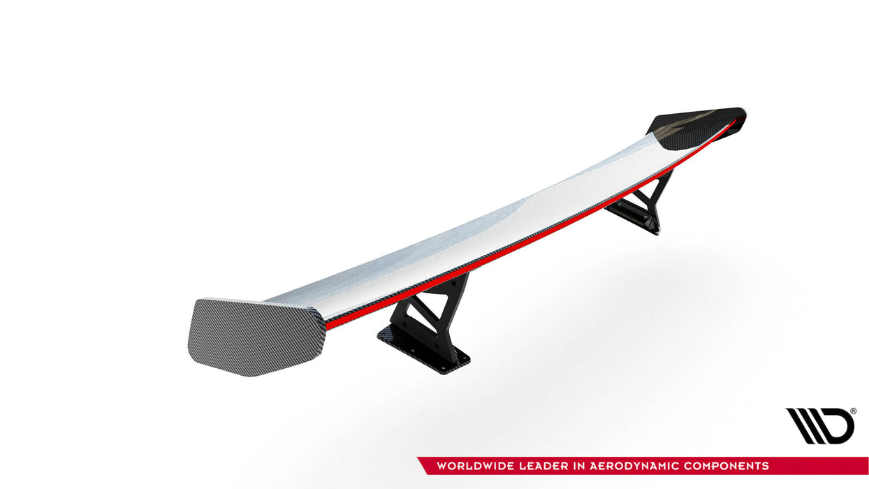 Maxton Design Carbon Spoiler With Internal Brackets Uprights V.1 + LED Porsche 718 Cayman 982c