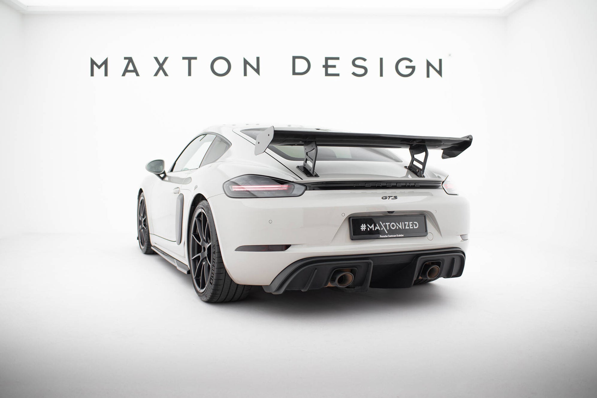 Maxton Design Carbon Spoiler With Internal Brackets Uprights V.2 Porsc ...