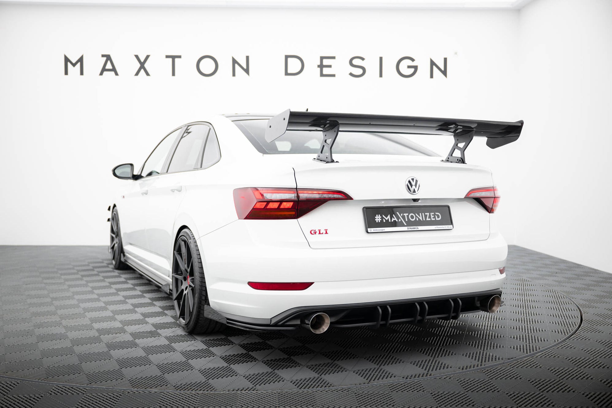 Maxton Design Carbon Spoiler With Internal Brackets Uprights Volkswage ...