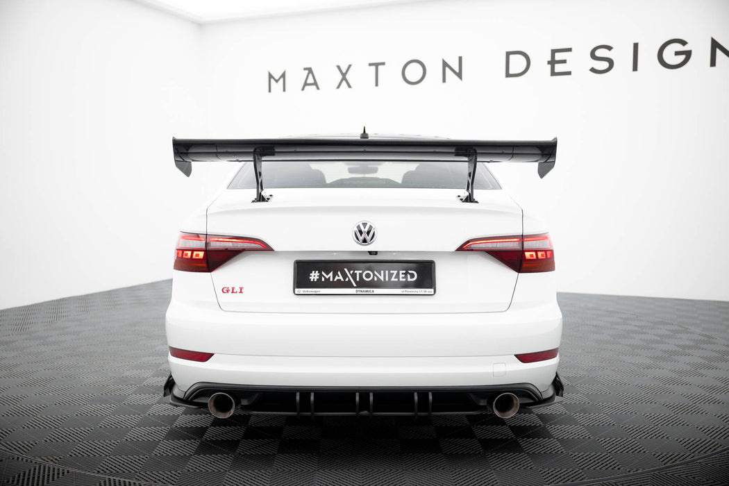 Maxton Design Carbon Spoiler With Internal Brackets Uprights Volkswagen Jetta GLI Mk7