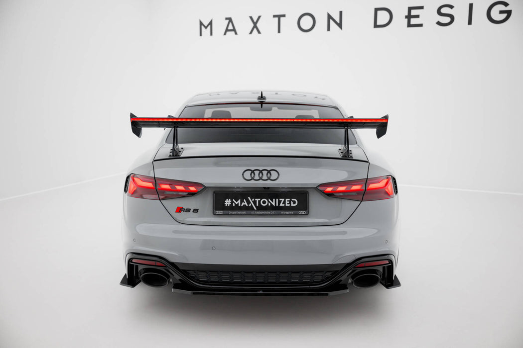 Maxton Design Carbon Spoiler With Upper Swan Mounting + LED Audi A5 / A5 S-Line / S5 / RS5 Coupe F5 / F5 Facelift