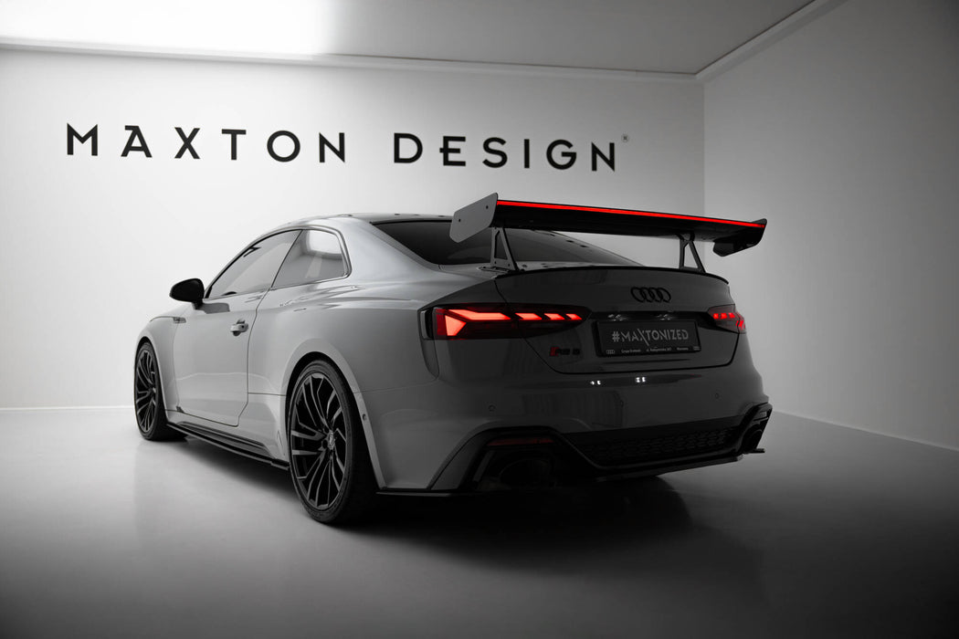 Maxton Design Carbon Spoiler With Upper Swan Mounting + LED Audi A5 / A5 S-Line / S5 / RS5 Coupe F5 / F5 Facelift