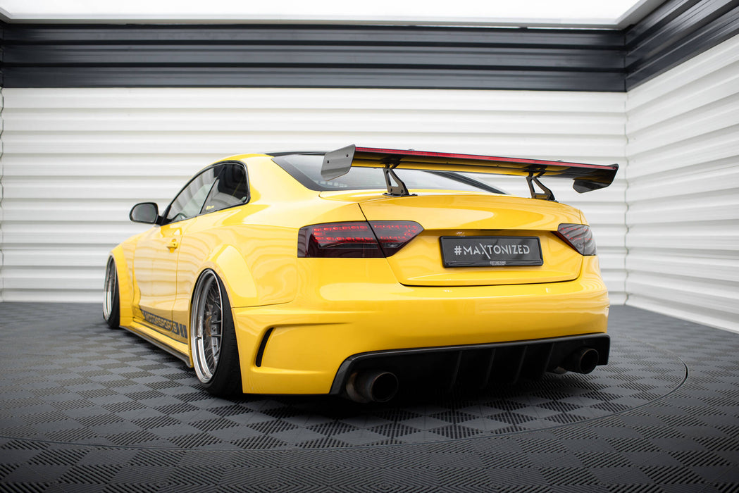 Maxton Design Carbon Spoiler With Upper Swan Mounting + LED Audi A5 Coupe 8T