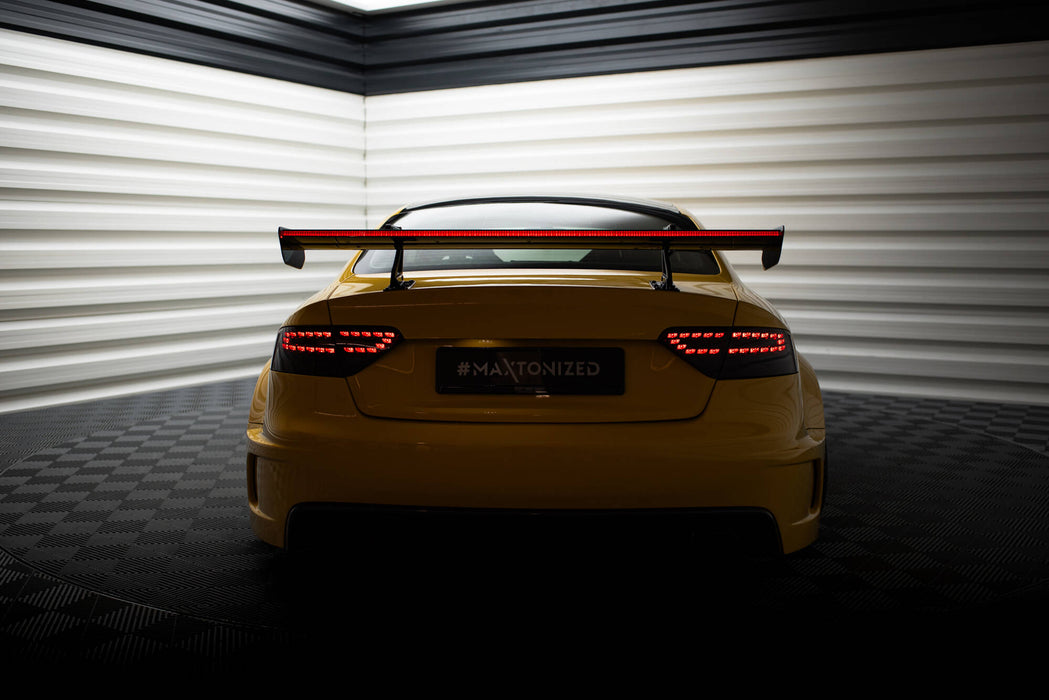 Maxton Design Carbon Spoiler With Upper Swan Mounting + LED Audi A5 Coupe 8T