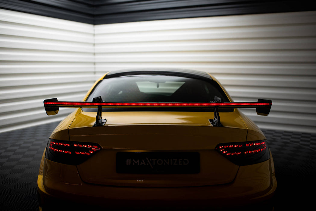 Maxton Design Carbon Spoiler With Upper Swan Mounting + LED Audi A5 Coupe 8T