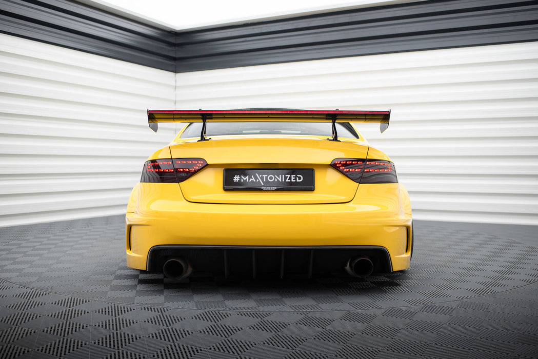 Maxton Design Carbon Spoiler With Upper Swan Mounting + LED Audi A5 Coupe 8T