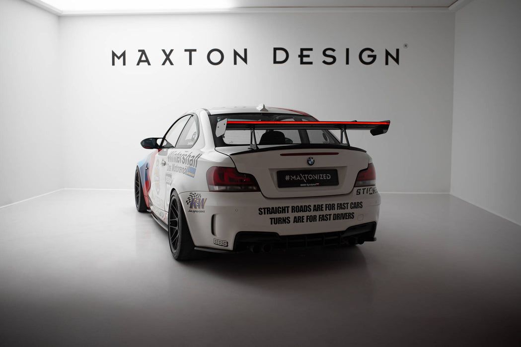 Maxton Design Carbon Spoiler With Upper Swan Mounting + LED BMW 1 M E82