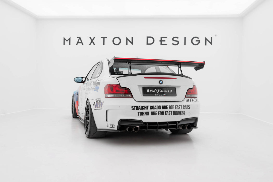Maxton Design Carbon Spoiler With Upper Swan Mounting + LED BMW 1 M E82