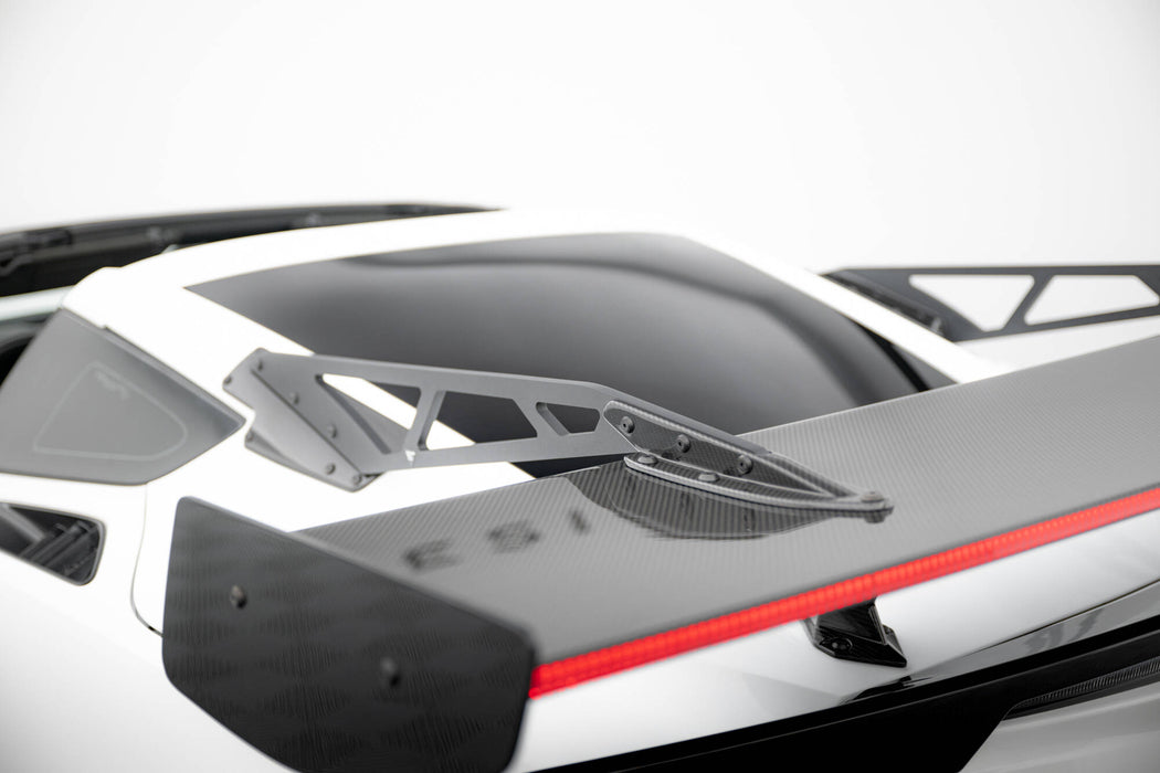 Maxton Design Carbon Spoiler With Upper Swan Mounting + LED Chevrolet Corvette Stingray / Grand Sport C7