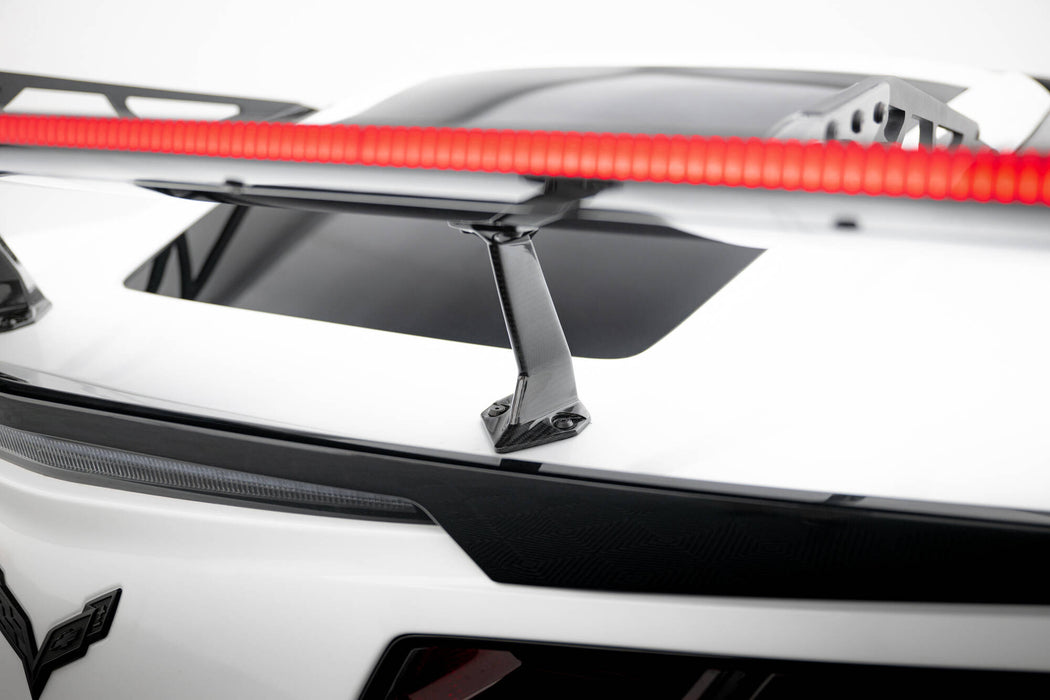 Maxton Design Carbon Spoiler With Upper Swan Mounting + LED Chevrolet Corvette Stingray / Grand Sport C7
