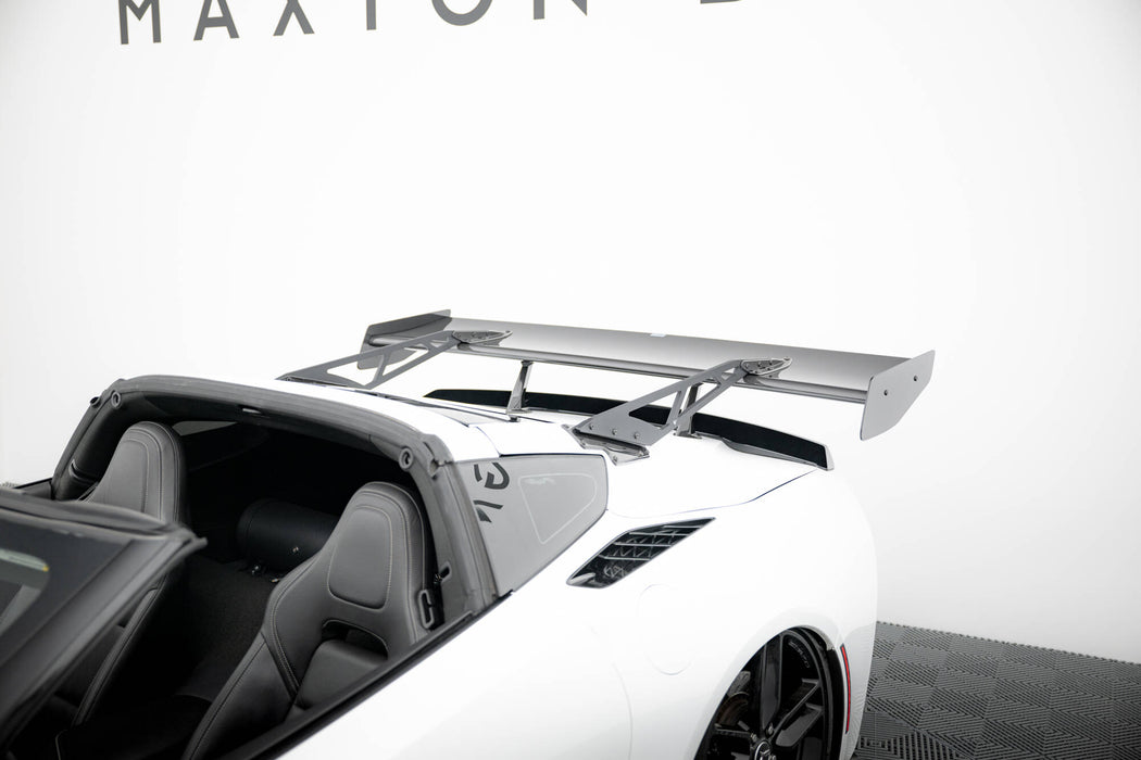 Maxton Design Carbon Spoiler With Upper Swan Mounting + LED Chevrolet Corvette Stingray / Grand Sport C7