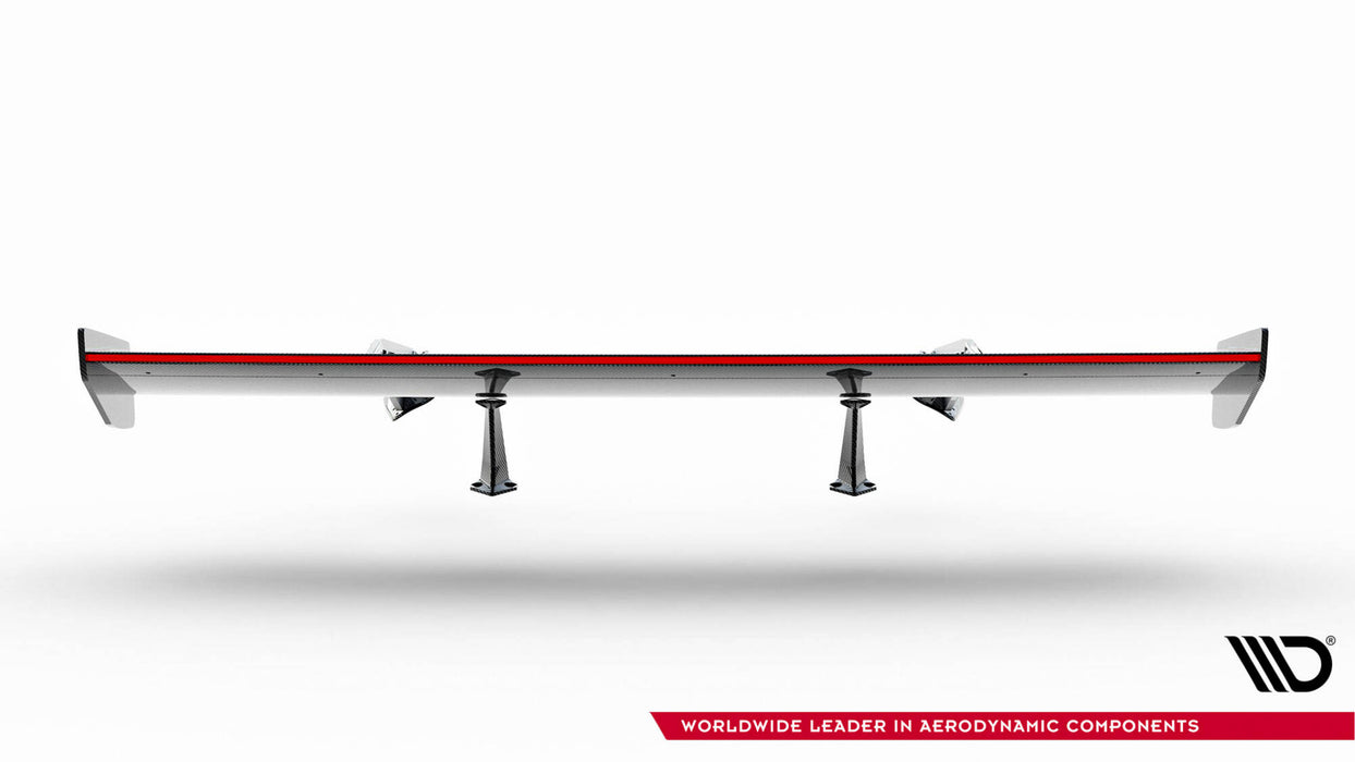 Maxton Design Carbon Spoiler With Upper Swan Mounting + LED Chevrolet Corvette Stingray / Grand Sport C7