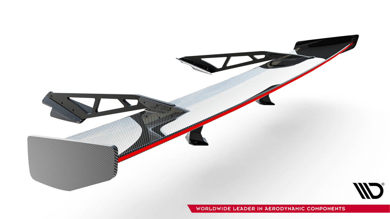 Maxton Design Carbon Spoiler With Upper Swan Mounting + LED Chevrolet Corvette Stingray / Grand Sport C7