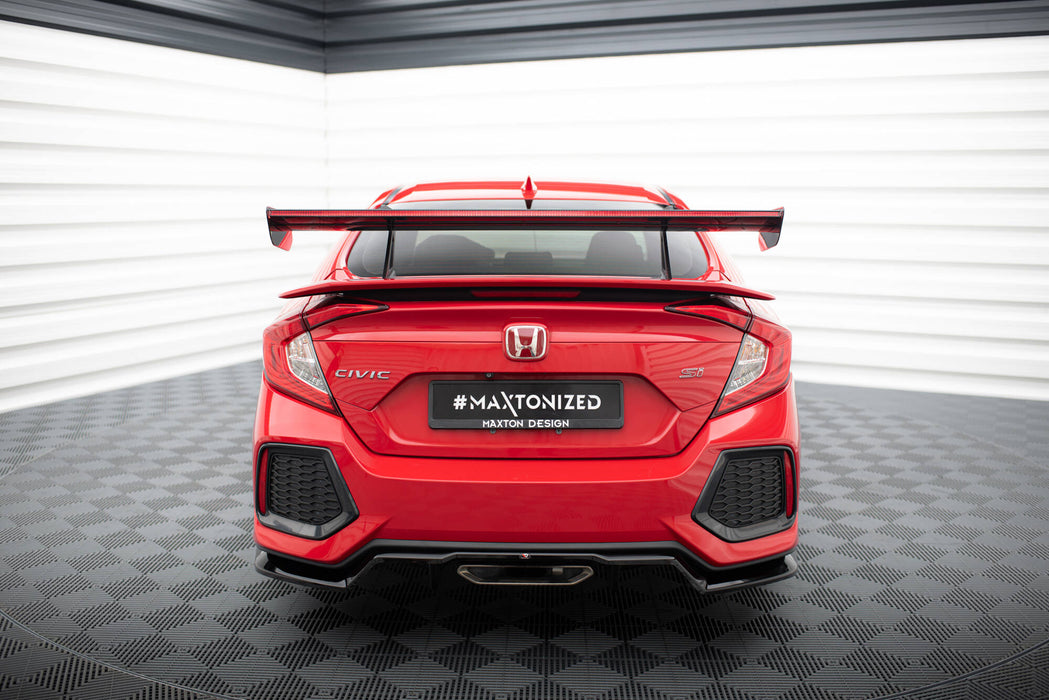Maxton Design Carbon Spoiler With Upper Swan Mounting + LED Honda Civic SI Mk10