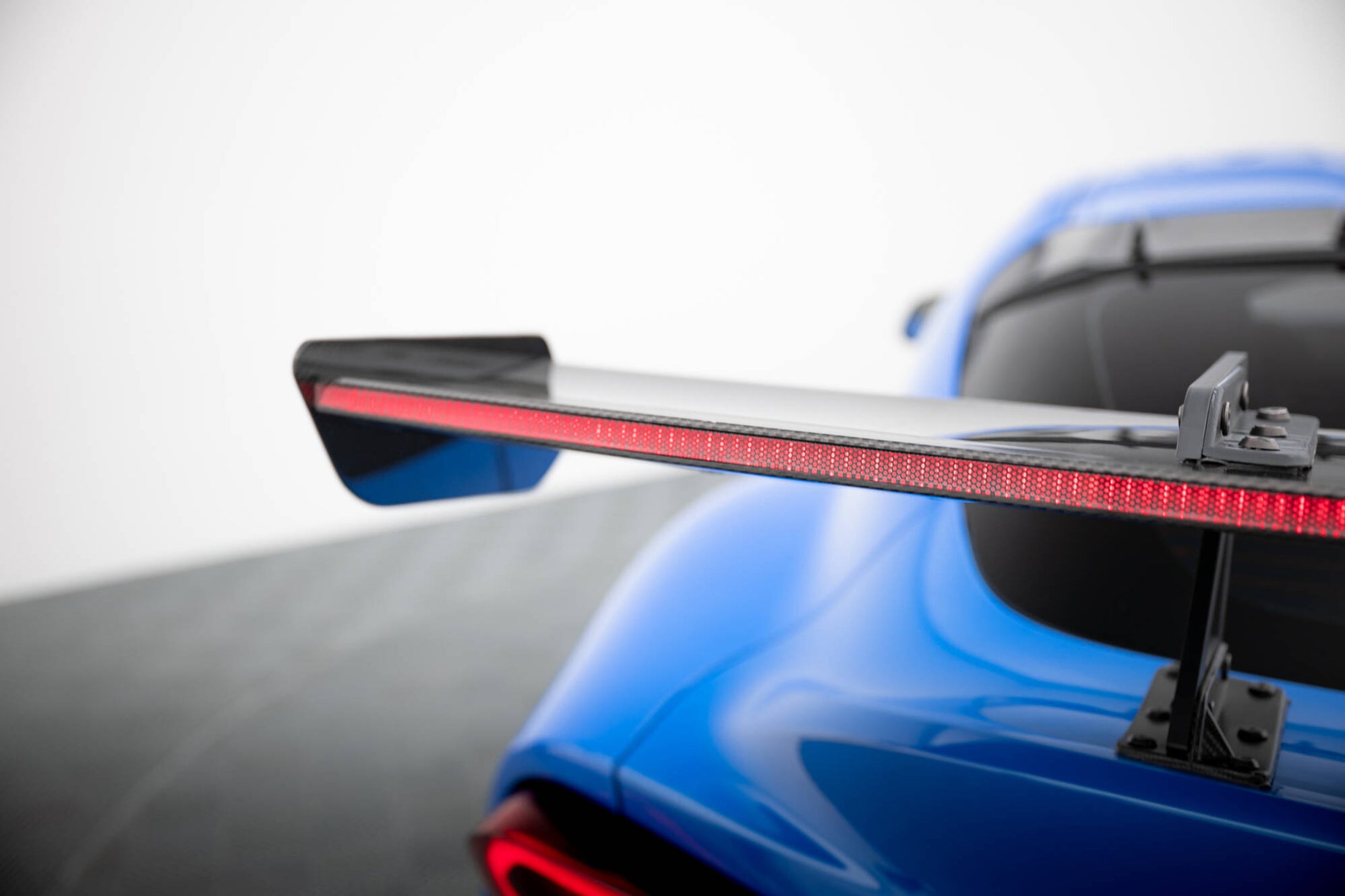 Maxton Design Carbon Spoiler With Upper Swan Mounting + LED Toyota Sup ...