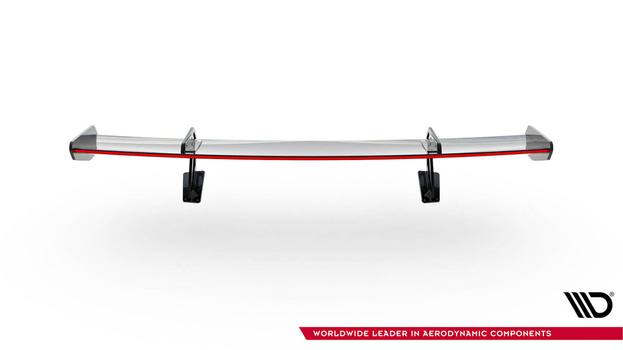 Maxton Design Carbon Spoiler With Upper Swan Mounting V.1 + LED Porsche 718 Cayman 982c