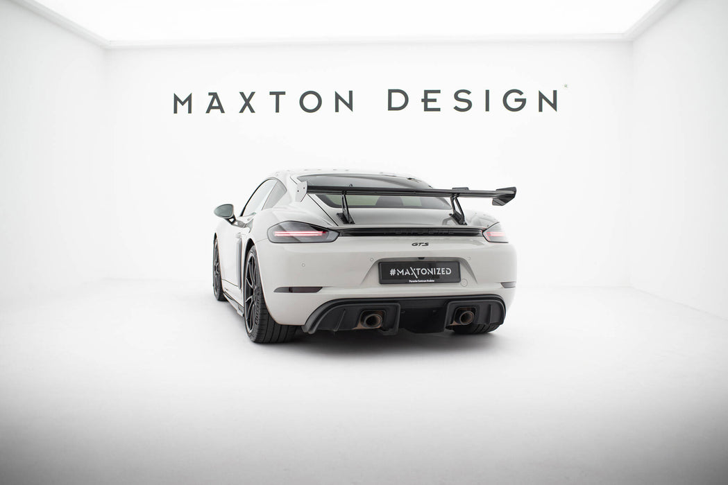 Maxton Design Carbon Spoiler With Upper Swan Mounting  V.1 Porsche 718 Cayman 982c