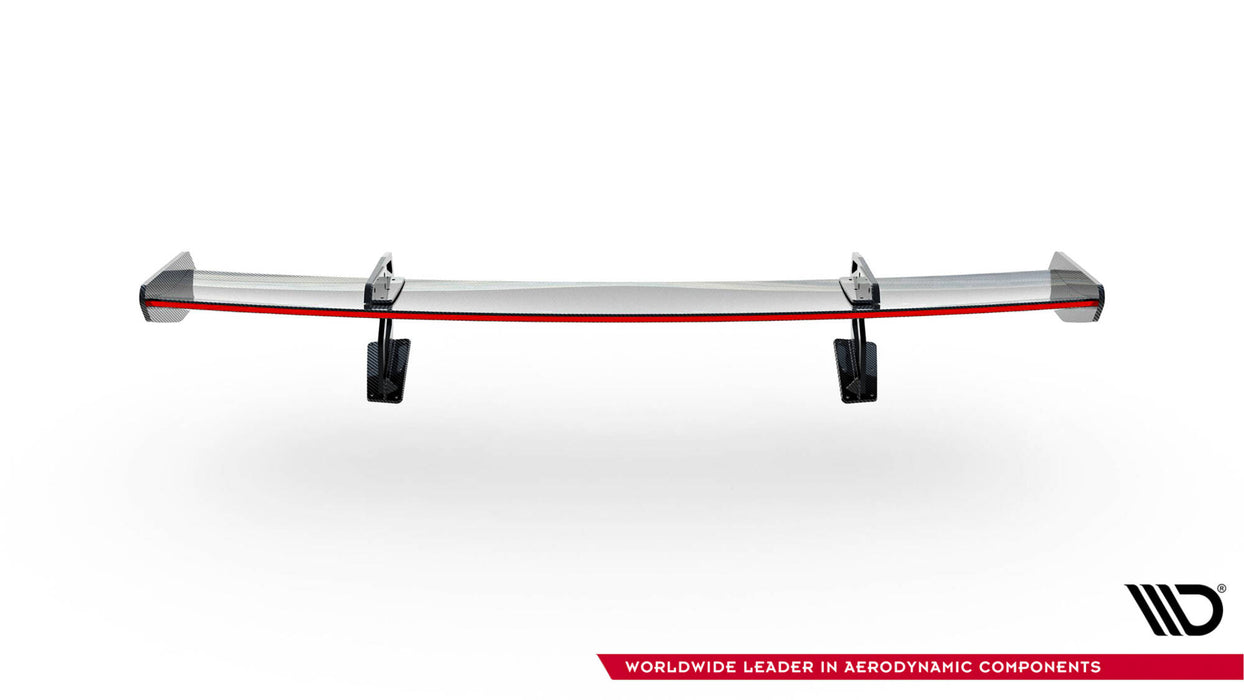 Maxton Design Carbon Spoiler With Upper Swan Mounting V.2 + LED Porsche 718 Cayman 982c