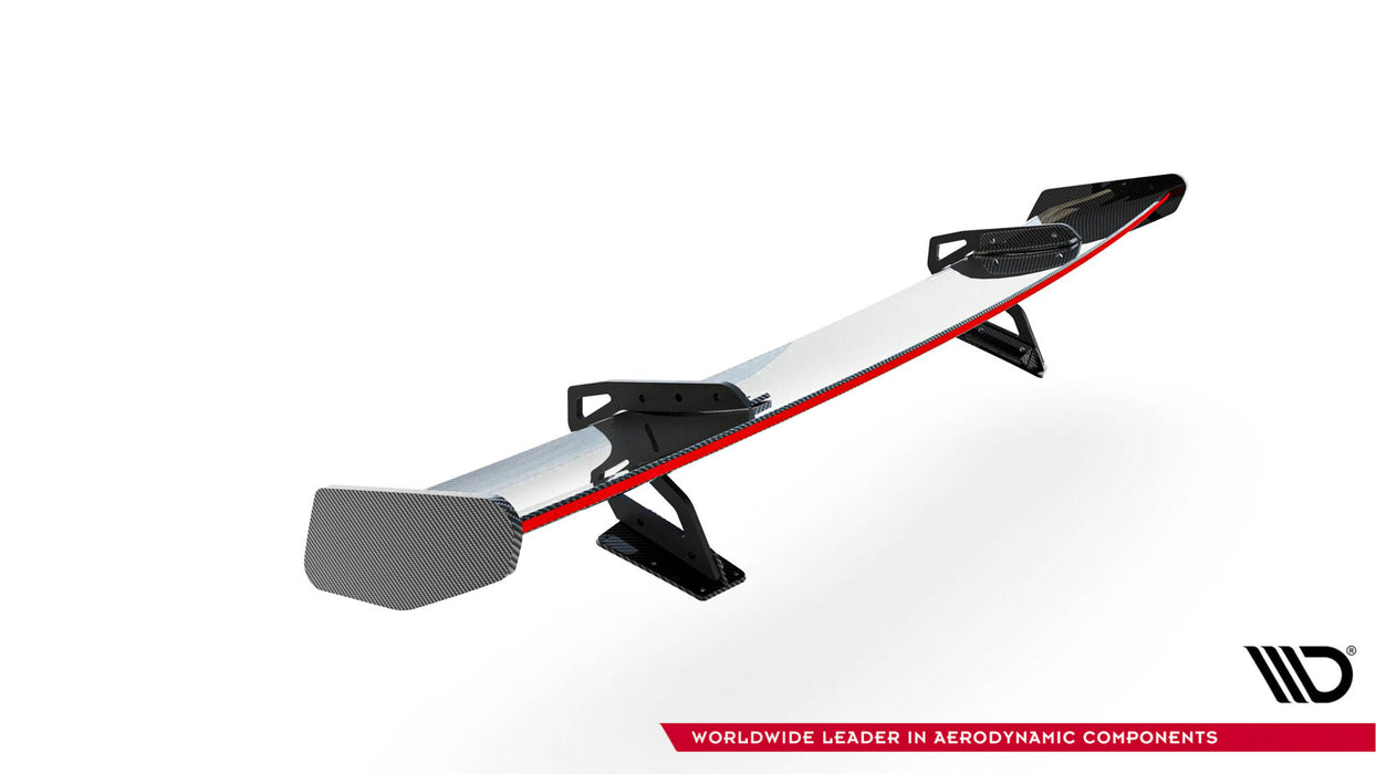 Maxton Design Carbon Spoiler With Upper Swan Mounting V.2 + LED Porsche 718 Cayman 982c