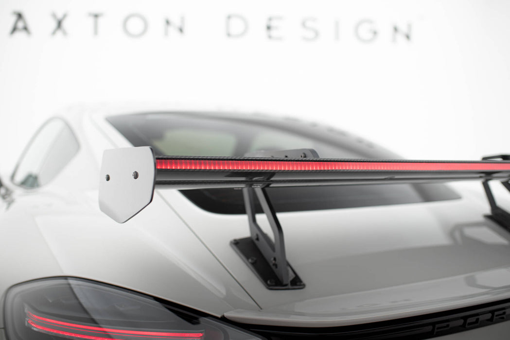 Maxton Design Carbon Spoiler With Upper Swan Mounting V.2 + LED Porsche 718 Cayman 982c
