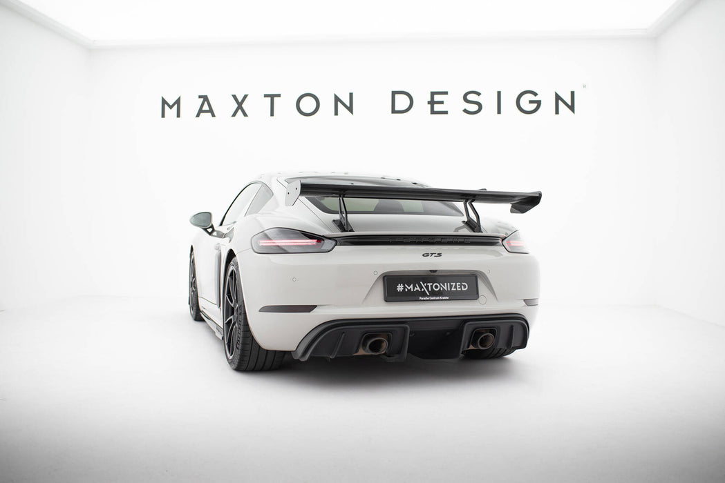 Maxton Design Carbon Spoiler With Upper Swan Mounting  V.2 Porsche 718 Cayman 982c