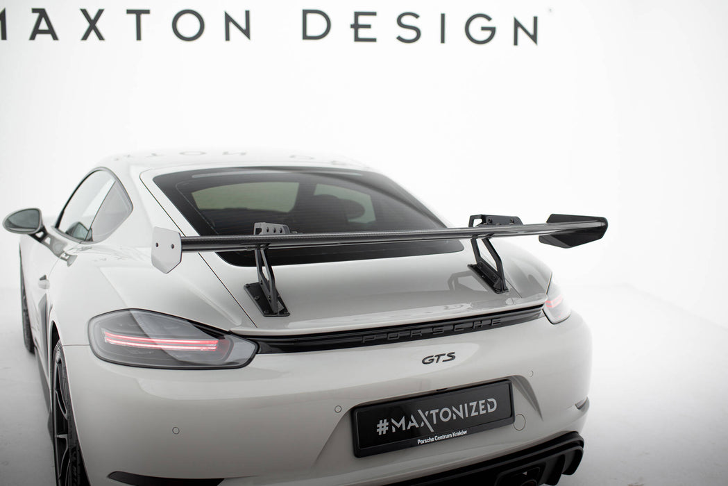 Maxton Design Carbon Spoiler With Upper Swan Mounting  V.2 Porsche 718 Cayman 982c