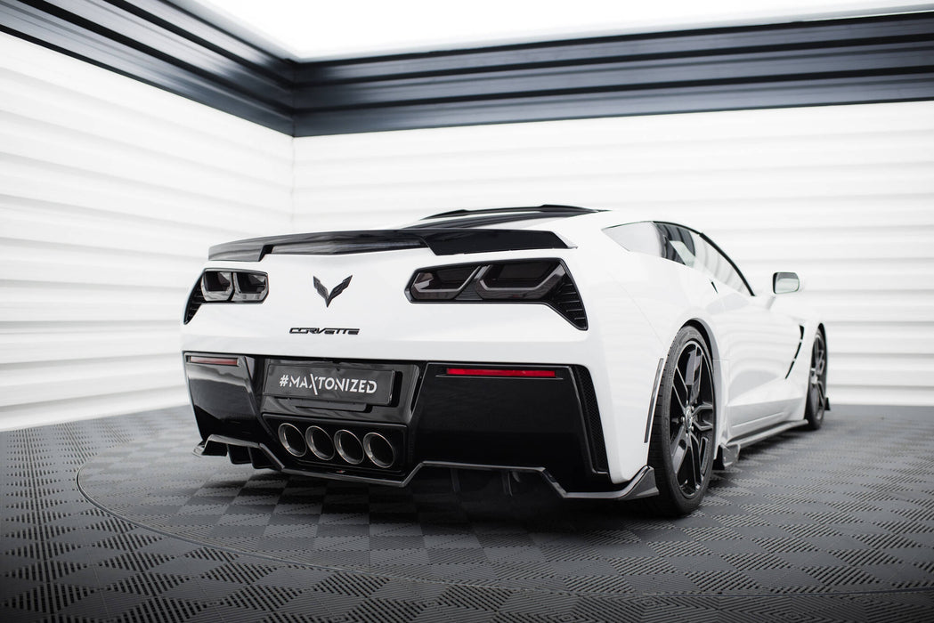 Maxton Design Central Rear Splitter (with vertical bars) Chevrolet Corvette C7