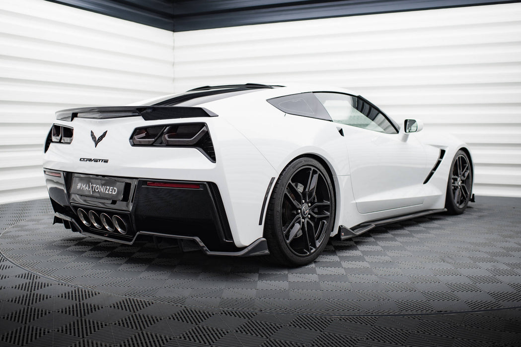 Maxton Design Central Rear Splitter (with vertical bars) Chevrolet Corvette C7