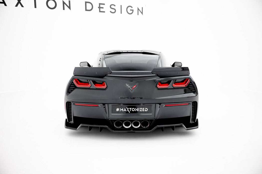 Maxton Design Central Rear Splitter (with vertical bars) Chevrolet Corvette Z06 C7