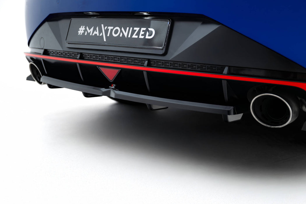 Maxton Design Central Rear Splitter (with vertical bars) Hyundai Elantra N Mk7