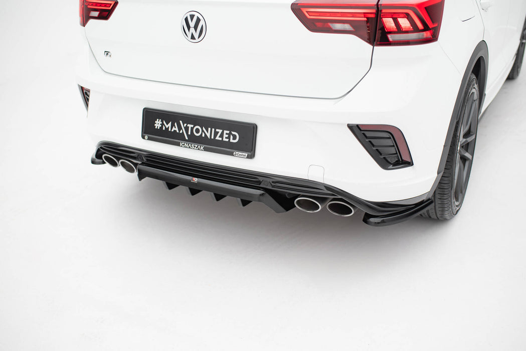 Maxton Design Central Rear Splitter (with vertical bars) Volkswagen T-Roc R Mk1