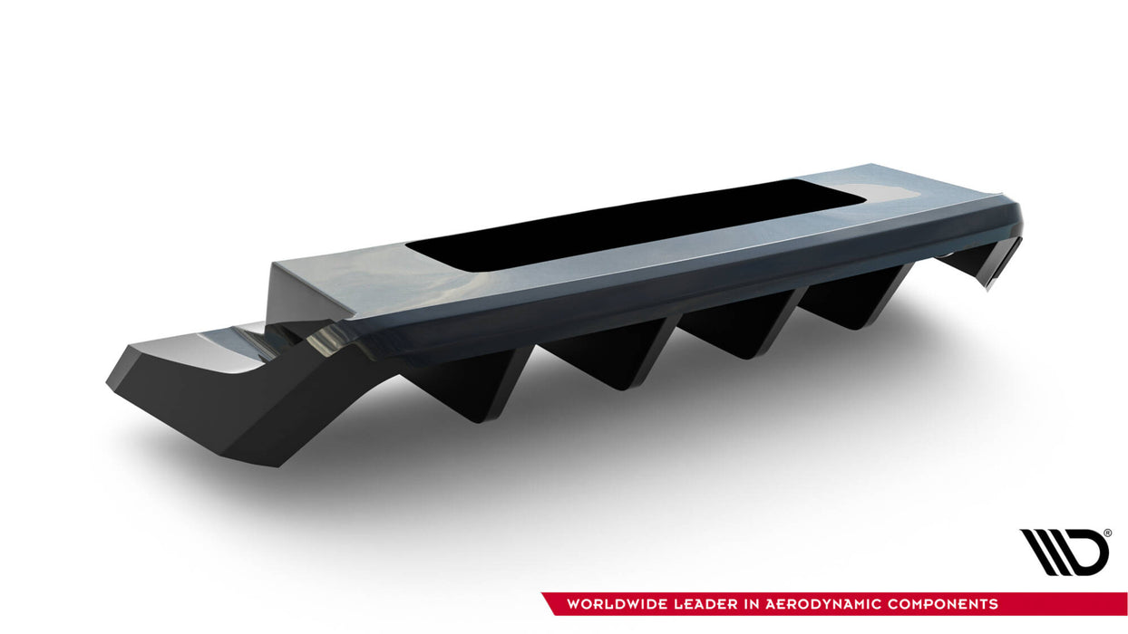 Maxton Design Central Rear Splitter (with vertical bars) Volkswagen T-Roc R Mk1