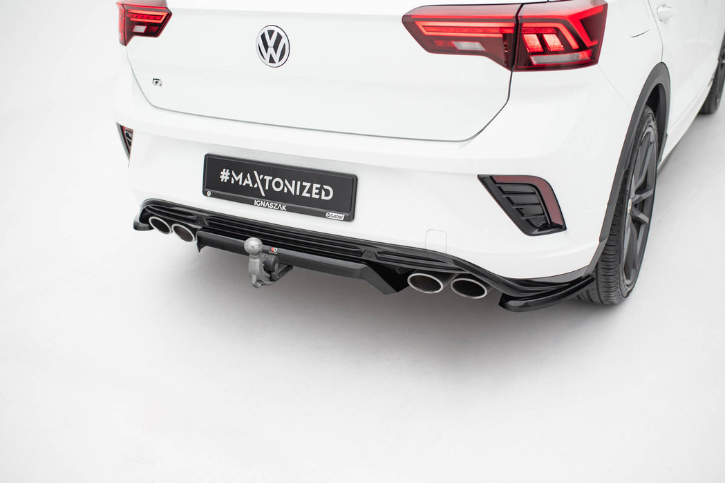 Maxton Design Central Rear Splitter (with vertical bars) Volkswagen T-Roc R Mk1
