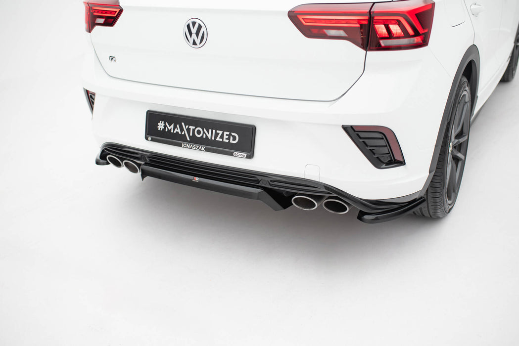 Maxton Design Central Rear Splitter (with vertical bars) Volkswagen T-Roc R Mk1