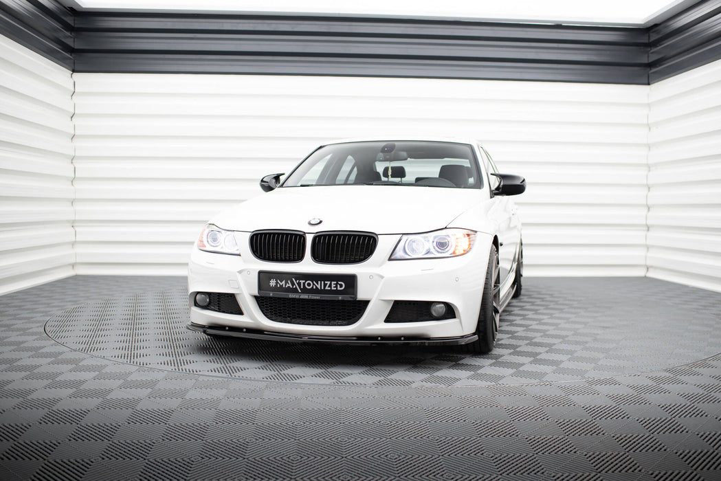 Maxton Design FRONT SPLITTER V.1 for BMW 3 Sedan / Touring M-Pack E90 / E91 Facelift